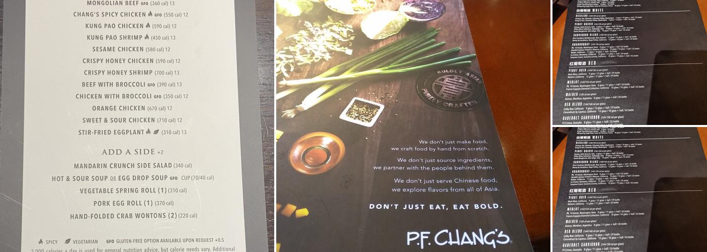 P.F. Chang's Menu