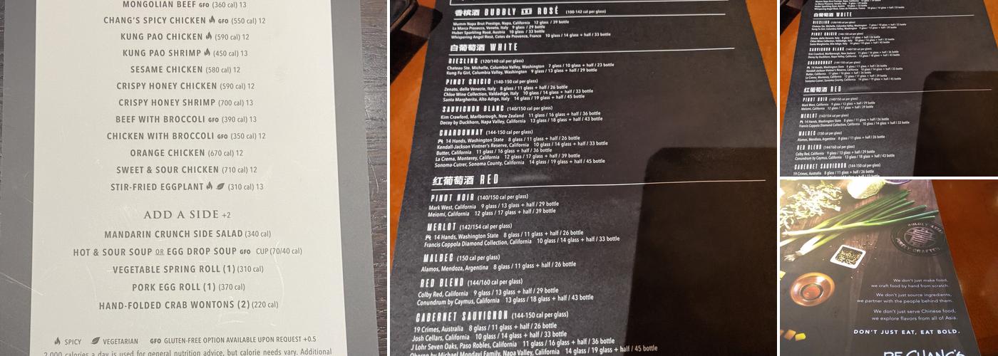 P.F. Chang's Menu