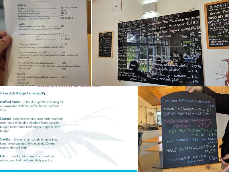 Kishorn Seafood Bar Menu