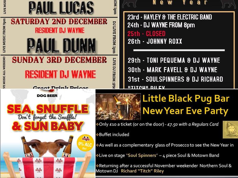 Little Black Pug Bar Menu