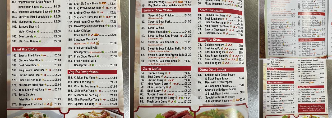 NEW CHINA TOWN Menu