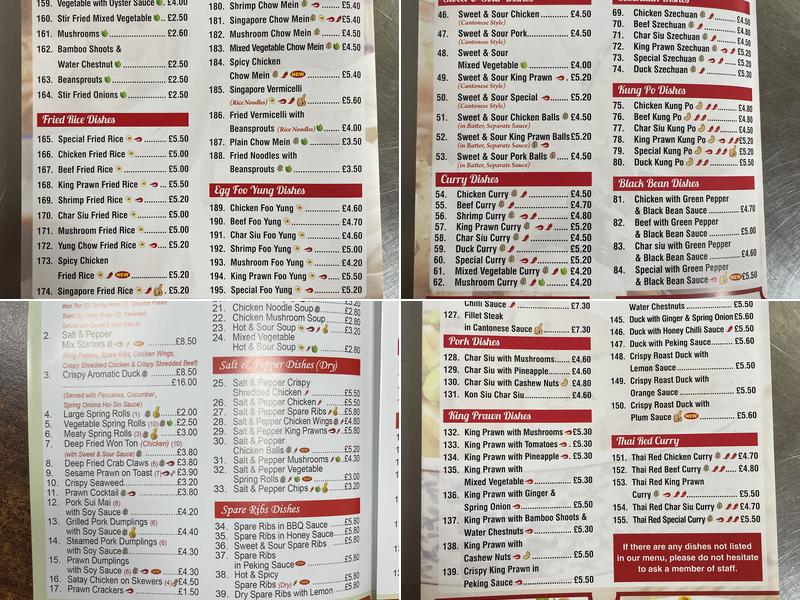 NEW CHINA TOWN Menu