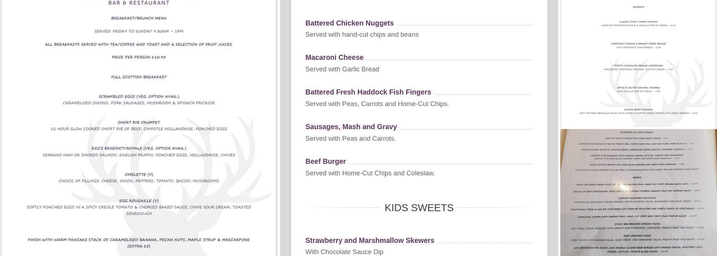 Armstrong's Bar & Restaurant Menu