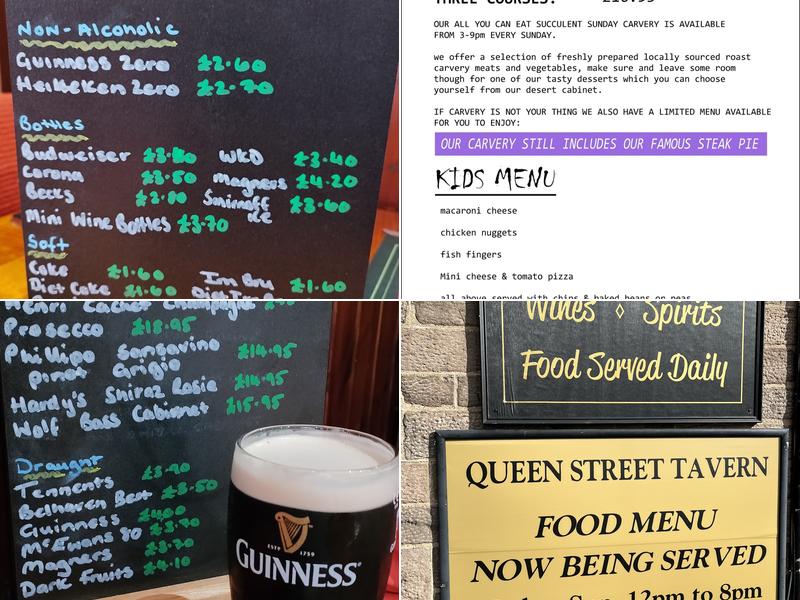 Queen Street Tavern Menu