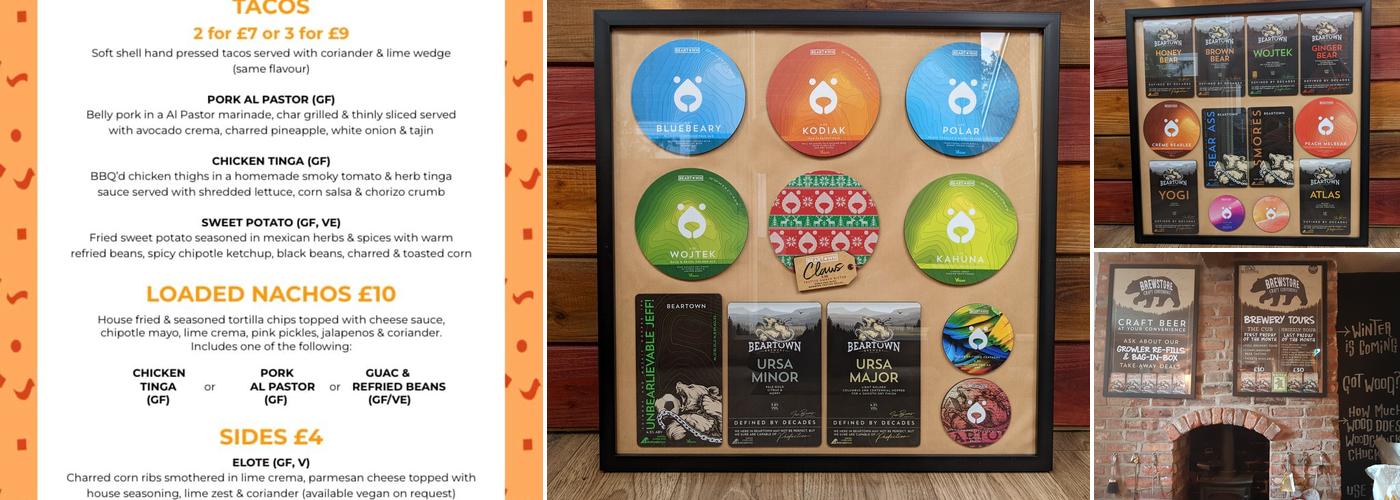 The Beartown Tap Menu