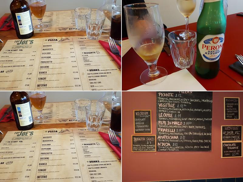 Top Joe's Tenby Menu