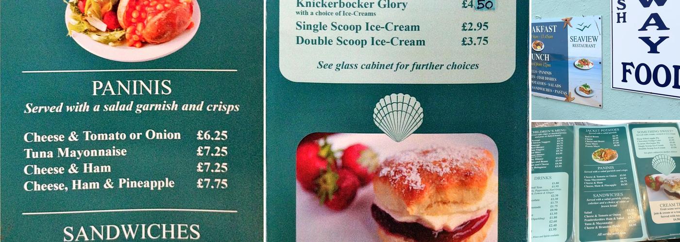 Seaview Cafe Menu