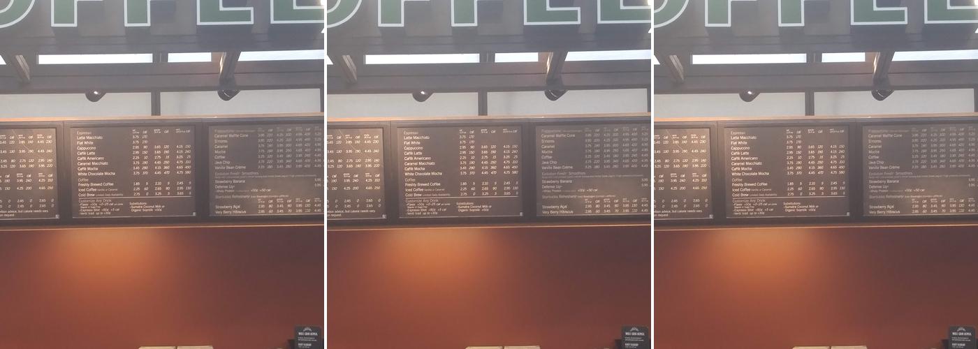 Starbucks Menu