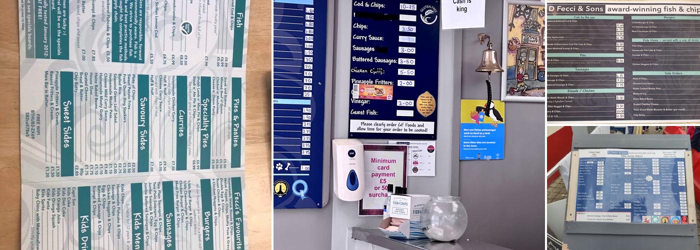 D. Fecci and Sons Menu