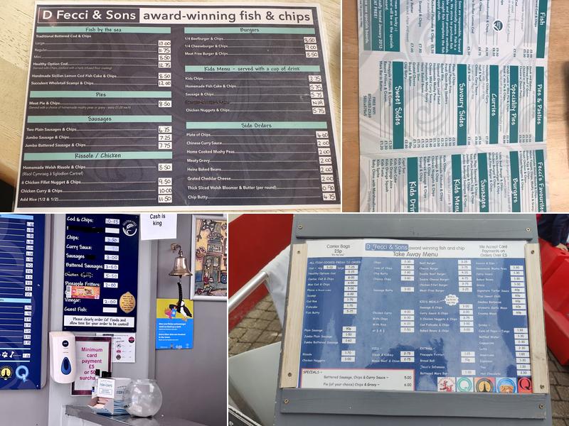 D. Fecci and Sons Menu