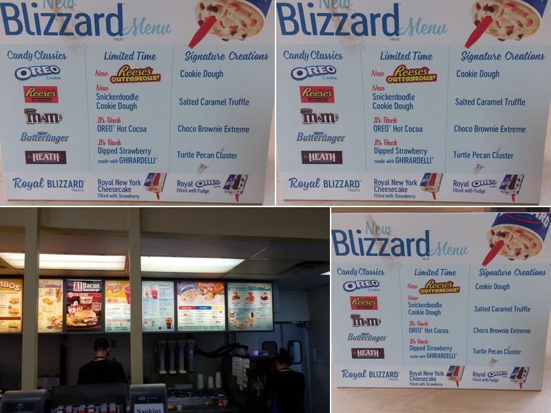 Dairy Queen Menu