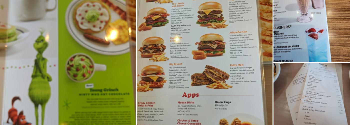 IHOP Menu