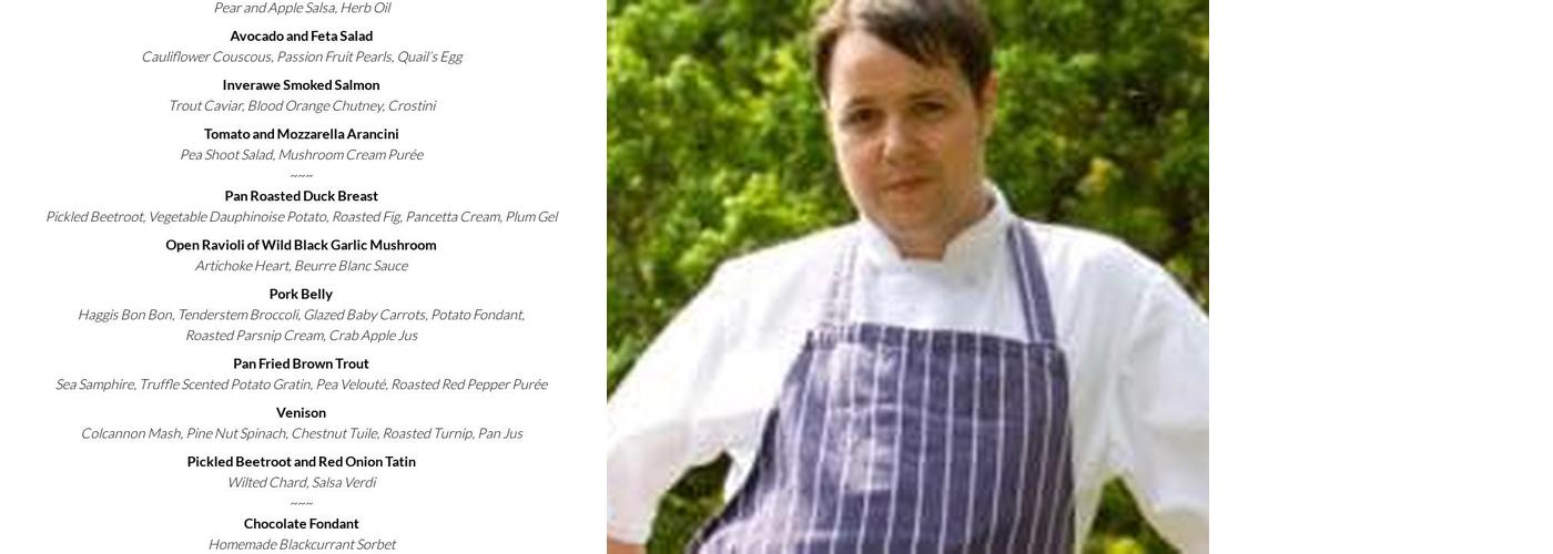 Ardanaiseig Hotel Menu