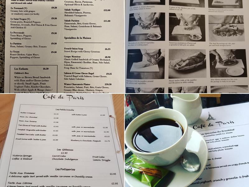 Café De Paris Menu
