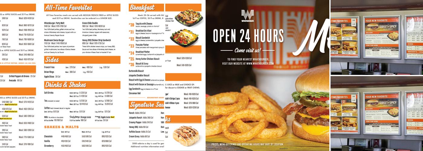 Whataburger Menu