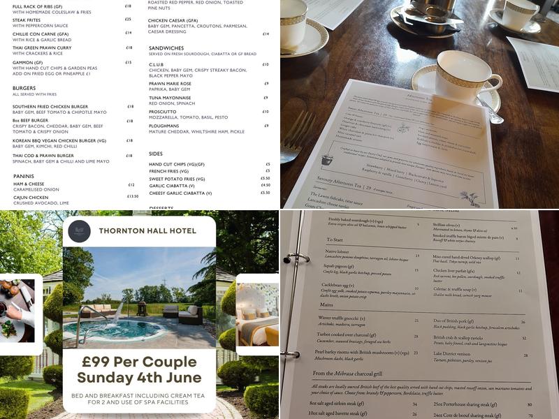 Thornton Hall Hotel & Spa Menu