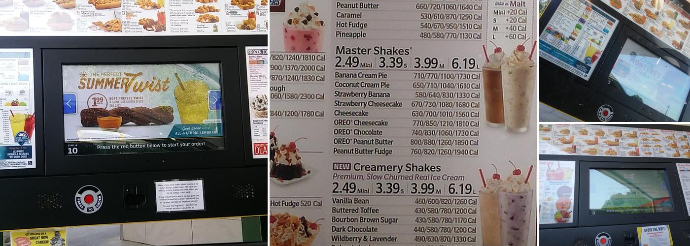 Sonic Drive-In Menu