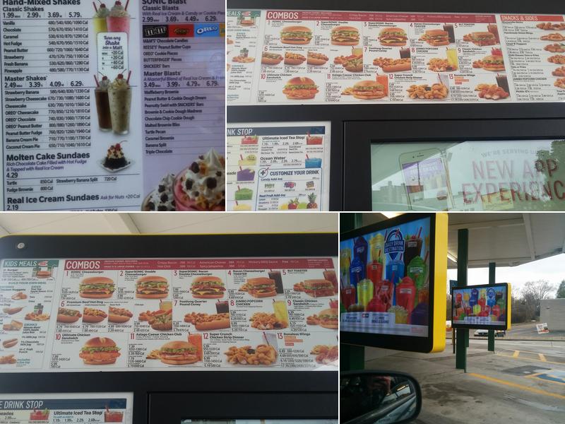 Sonic Drive-In Menu