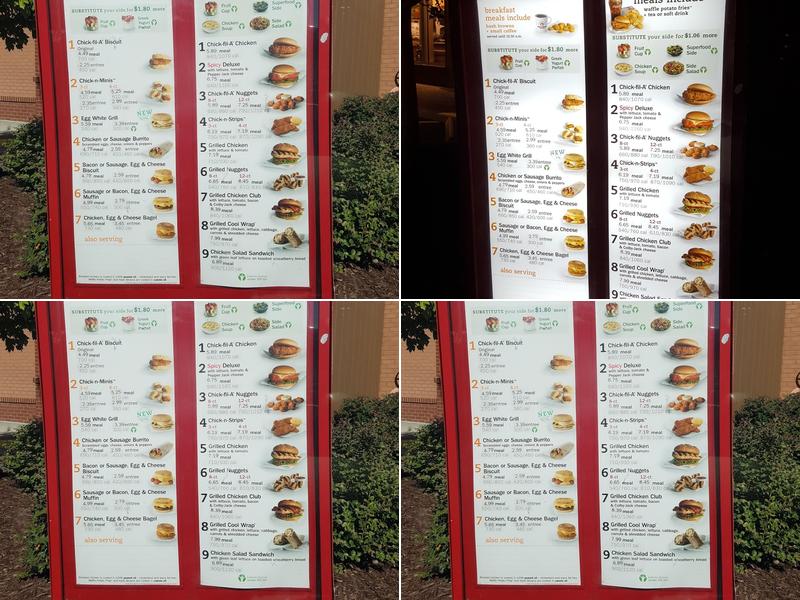 Chick-fil-A Menu