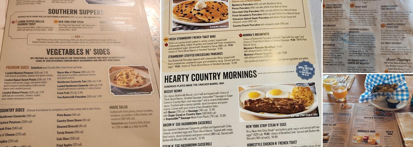 Cracker Barrel Old Country Store Menu