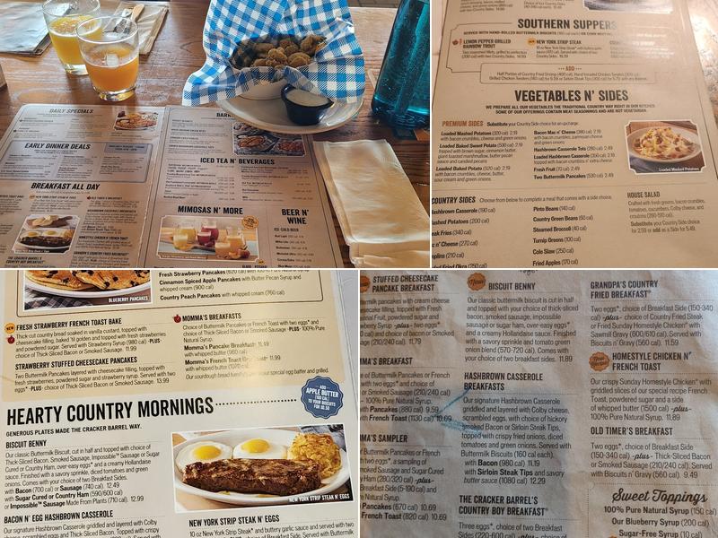 Cracker Barrel Old Country Store Menu