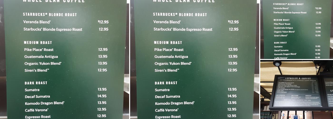 Starbucks Menu