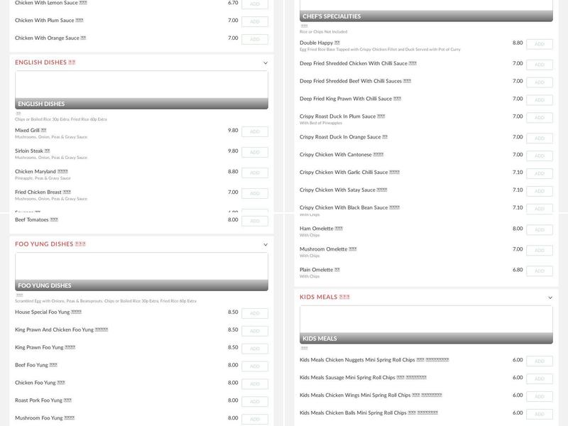 Dragon Inn Chinese Restaurant Menu