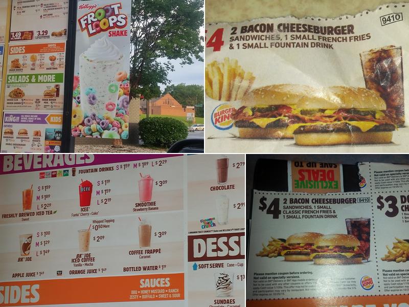 Burger King Menu