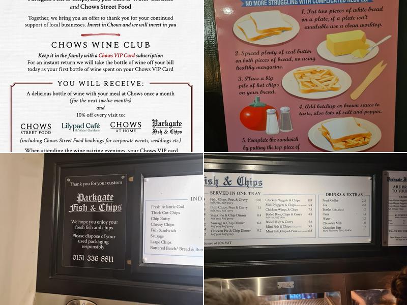Parkgate Fish & Chips Menu