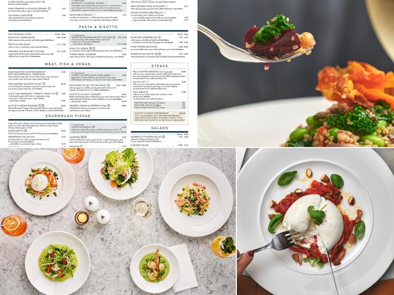 Gusto Italian Menu
