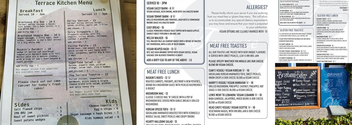 The Terrace Coffee House and Restaurant Menu