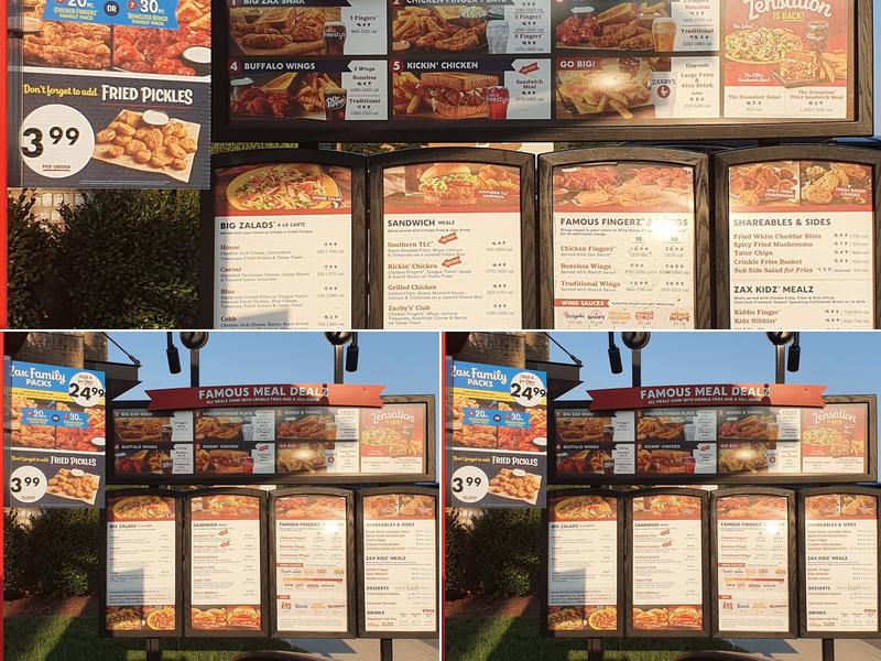 Zaxby's Chicken Fingers & Buffalo Wings Menu