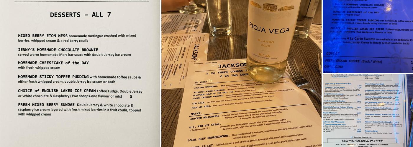 Jackson's Bistro Menu