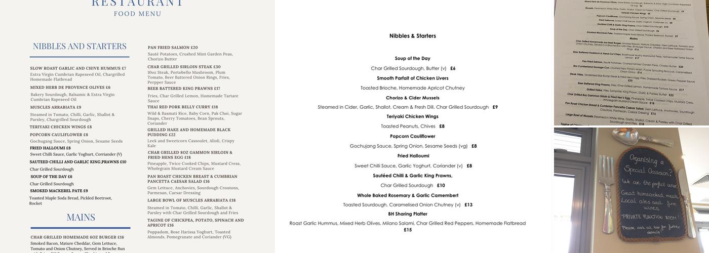 The Boathouse | Bar & Restaurant Menu