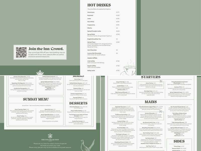 The Angel Inn Menu