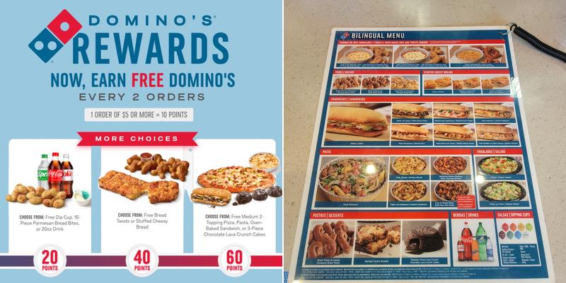 Domino's Pizza Menu