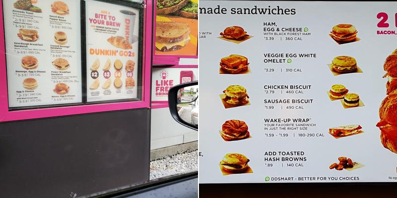 Dunkin' Menu