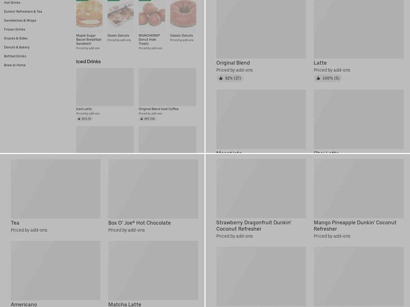 Dunkin' Menu