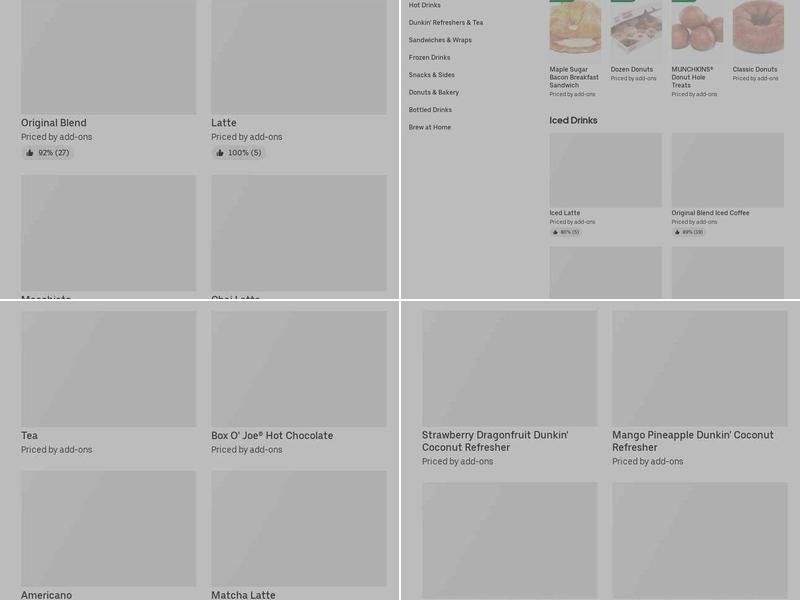 Dunkin' Menu
