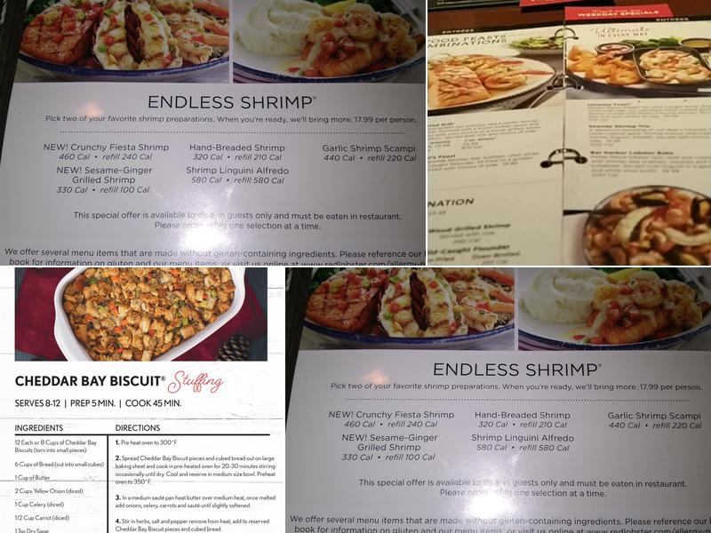 Red Lobster Menu