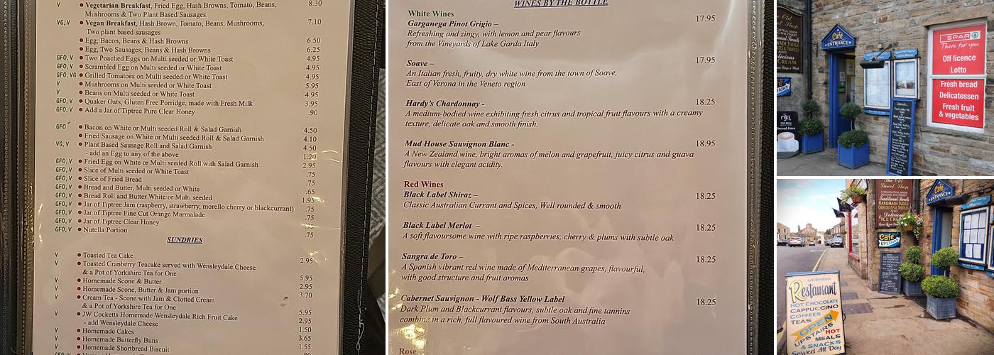 Wensleydale Pantry Menu