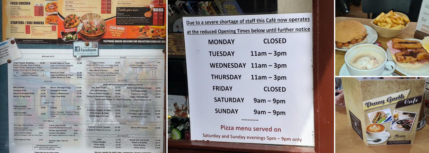 Penny Garth Cafe Menu