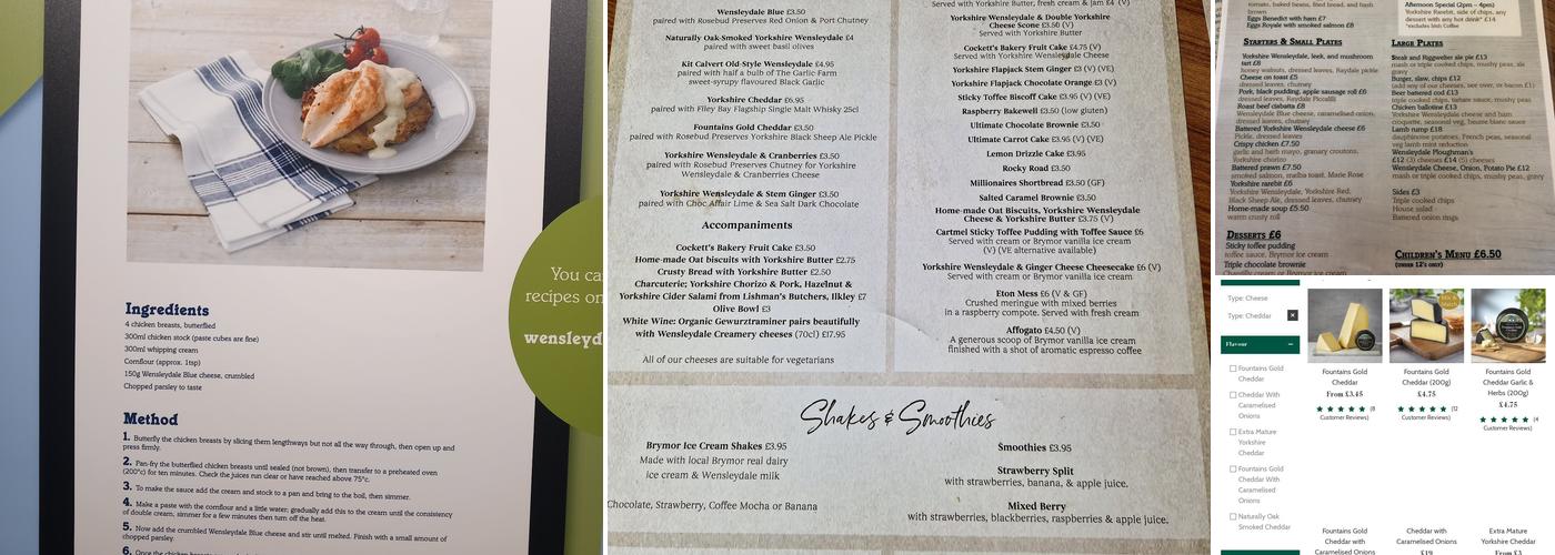 Calvert's Restaurant Menu