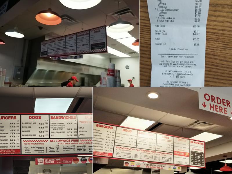 Five Guys Menu