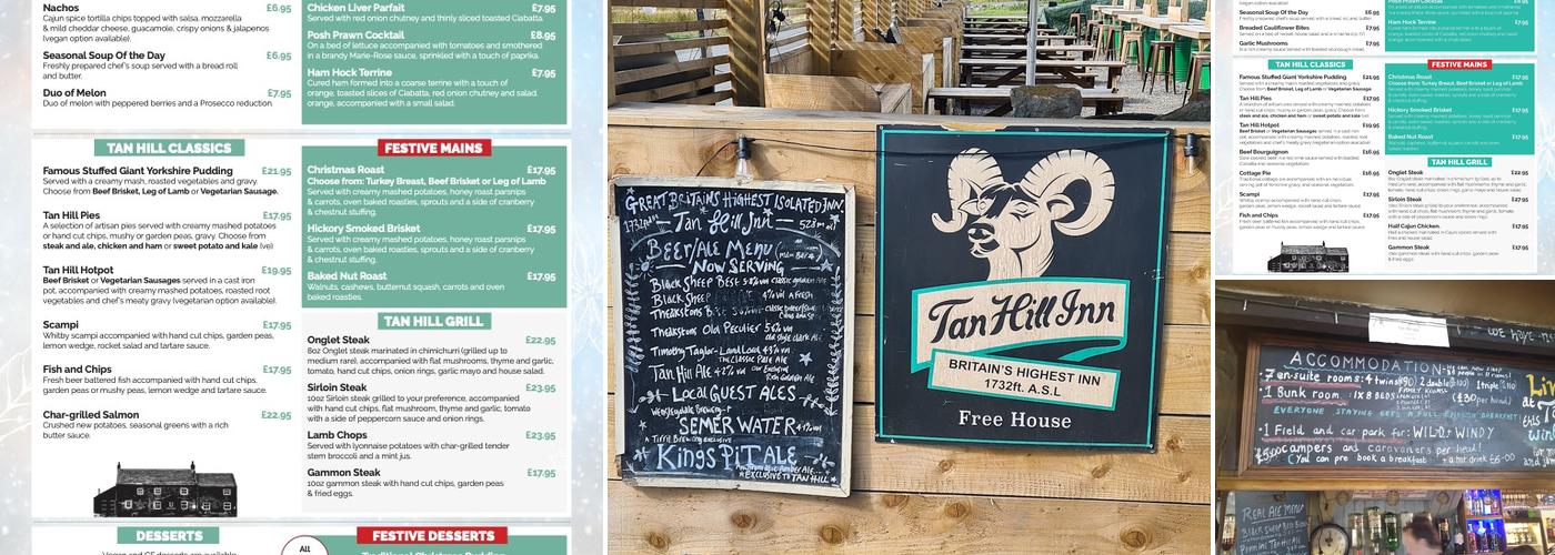 Tan Hill Inn Menu