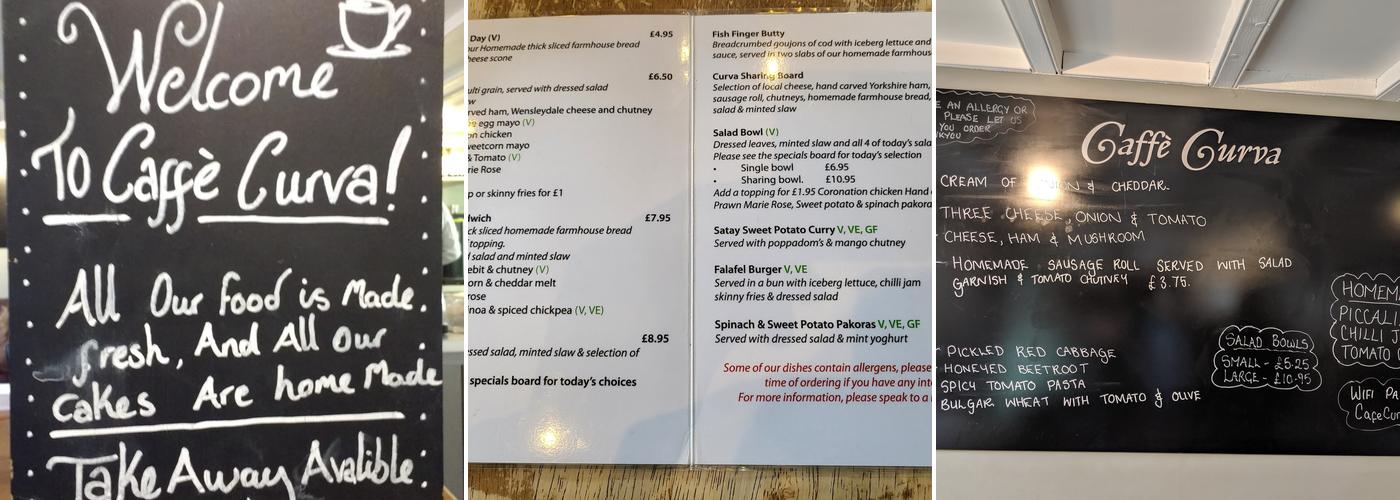 Caffè Curva Menu