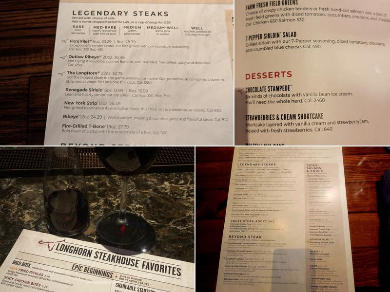 LongHorn Steakhouse Menu
