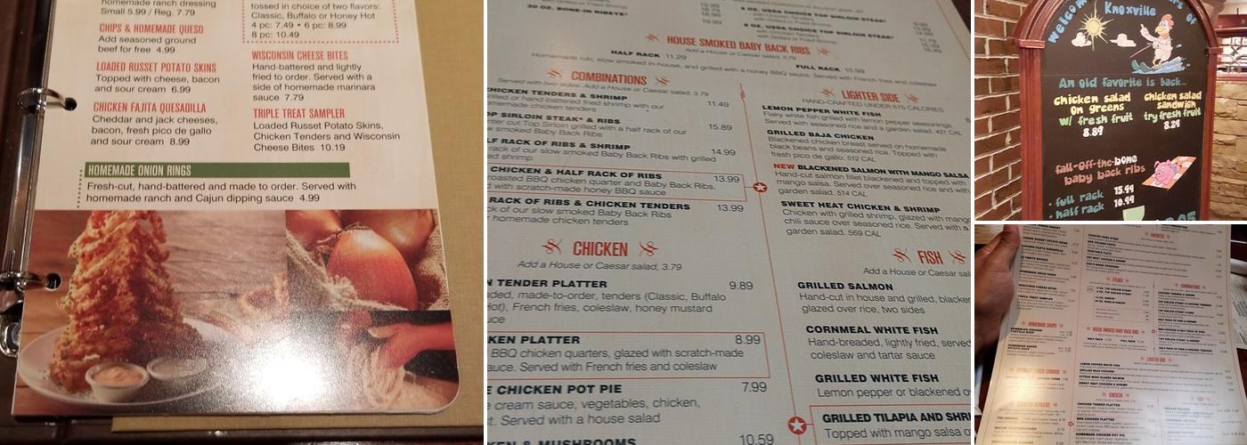 Cheddar's Scratch Kitchen Menu