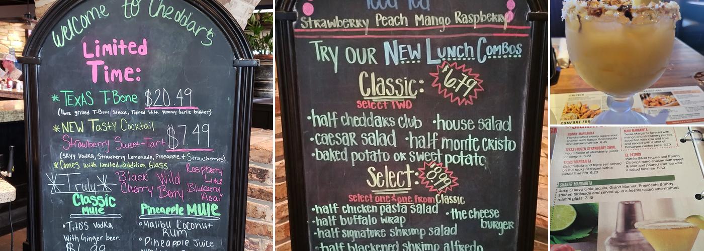 Cheddar's Scratch Kitchen Menu