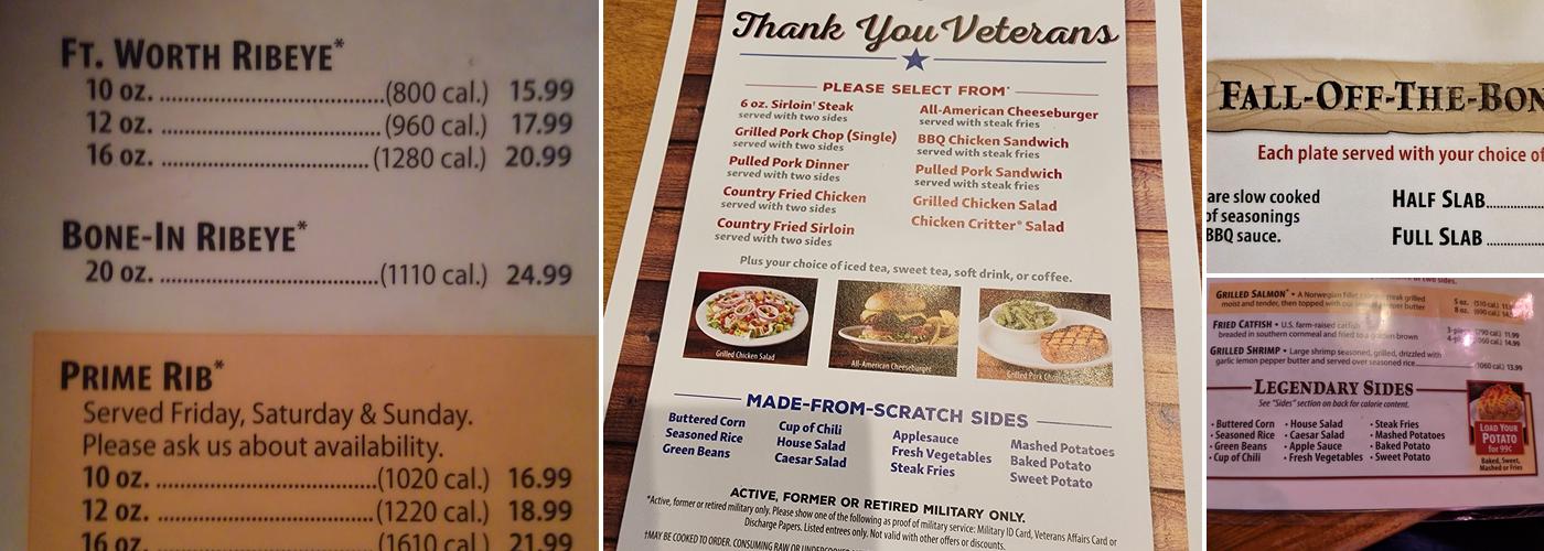 Texas Roadhouse Menu